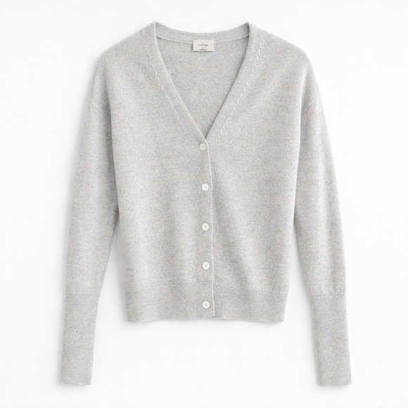 Wilfred Sweaters - Aritzia Wilfred Cyprie 100% Merino Wool Cardigan Gray Small Quiet Luxury